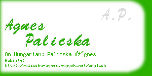 agnes palicska business card